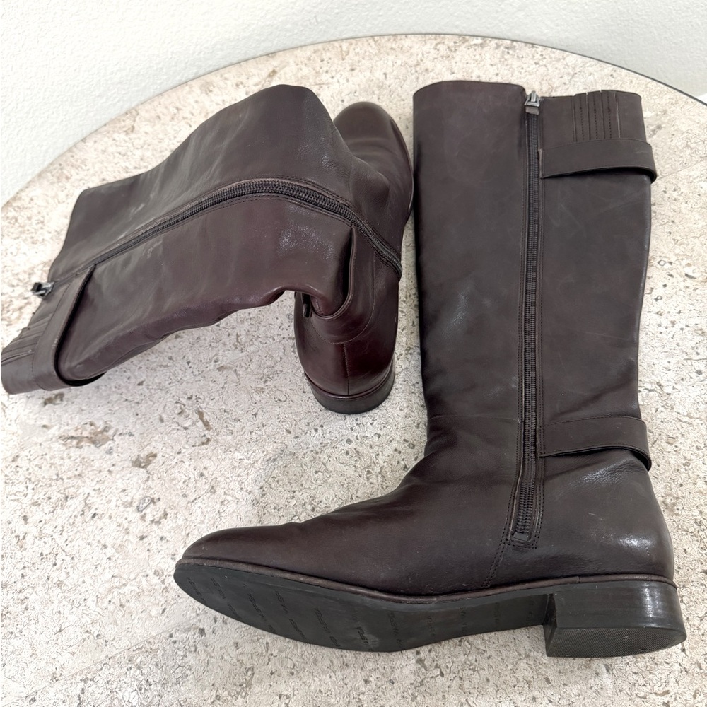 Via Spiga Brown Leather Knee Boot